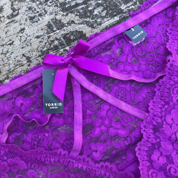 Torrid Lace Hipster Panty Underwear w/cute detail - Picture 8 of 8